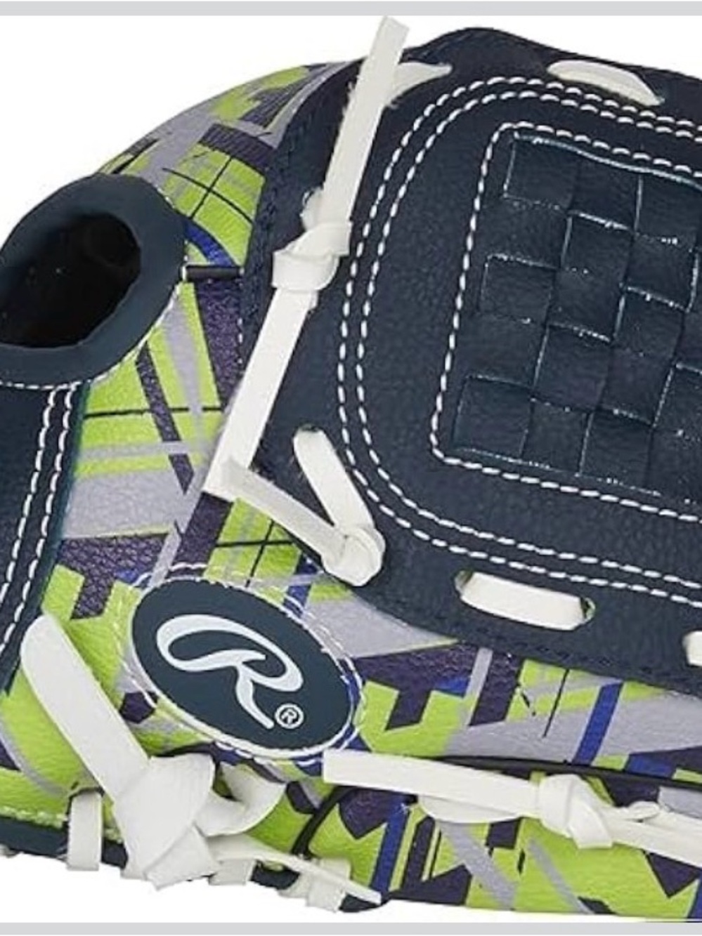 Rawlings Kids Navy and Lime Patterned Sneakers
